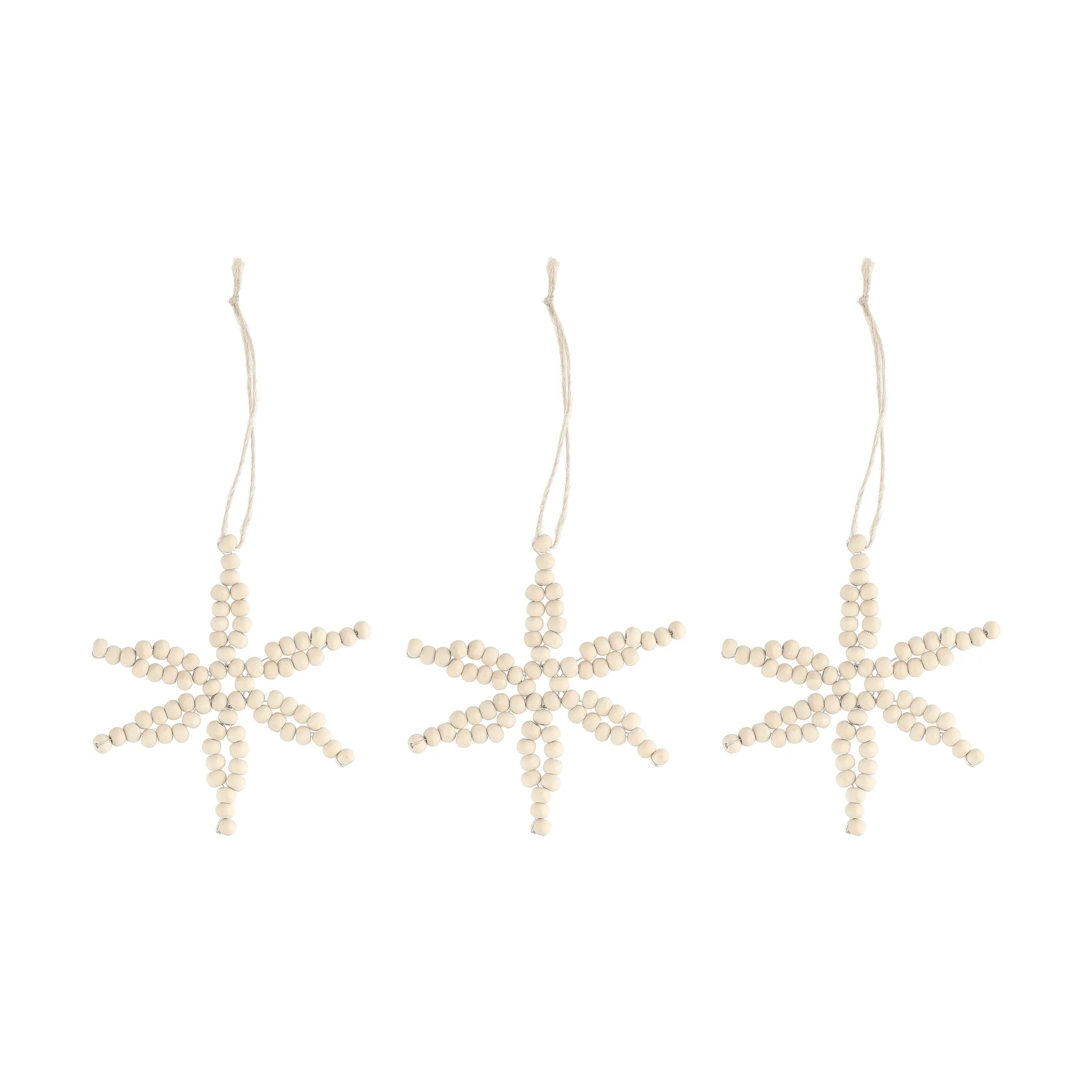 Craft snowflake Christmas tree hanging 3-pack, Natural Scandi Living