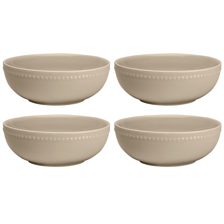 Dots breakfast bowl 60 cl 4-pack - beige - Scandi Living