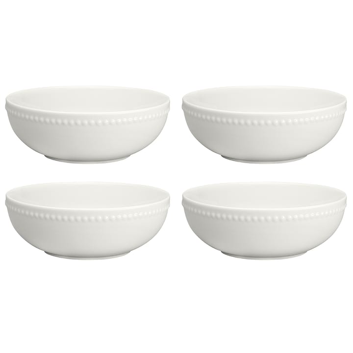 Dots breakfast bowl 60 cl 4-pack - Creamy white - Scandi Living