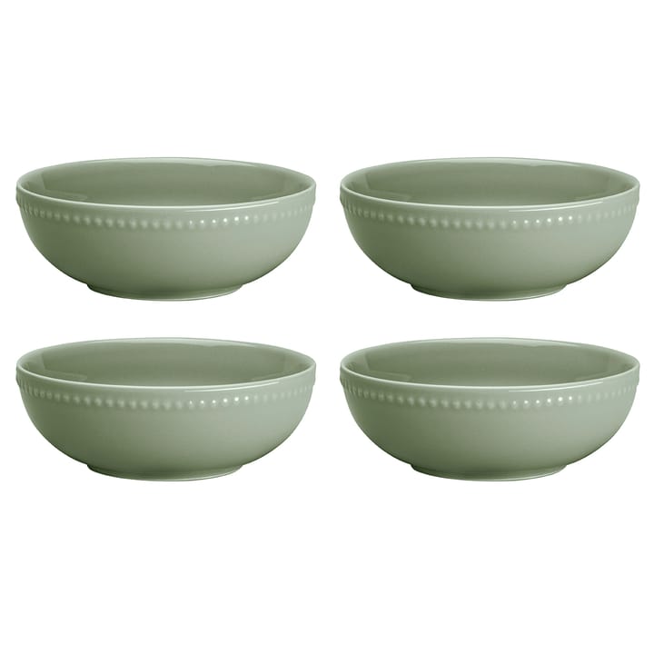 Dots breakfast bowl 60 cl 4-pack - green - Scandi Living