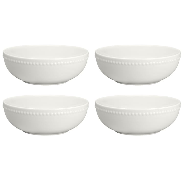 Dots breakfast bowl 60 cl 4-pack - white - Scandi Living
