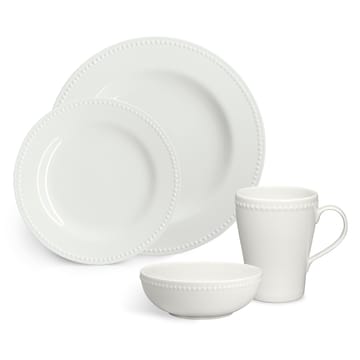 Dots breakfast bowl 60 cl 4-pack - white - Scandi Living