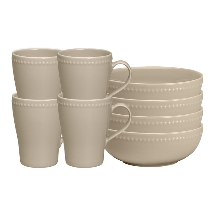 Dots breakfast set, beige - undefined - Scandi Living