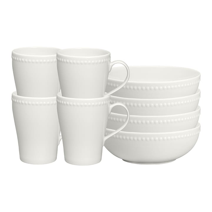 Dots breakfast set, white - undefined - Scandi Living