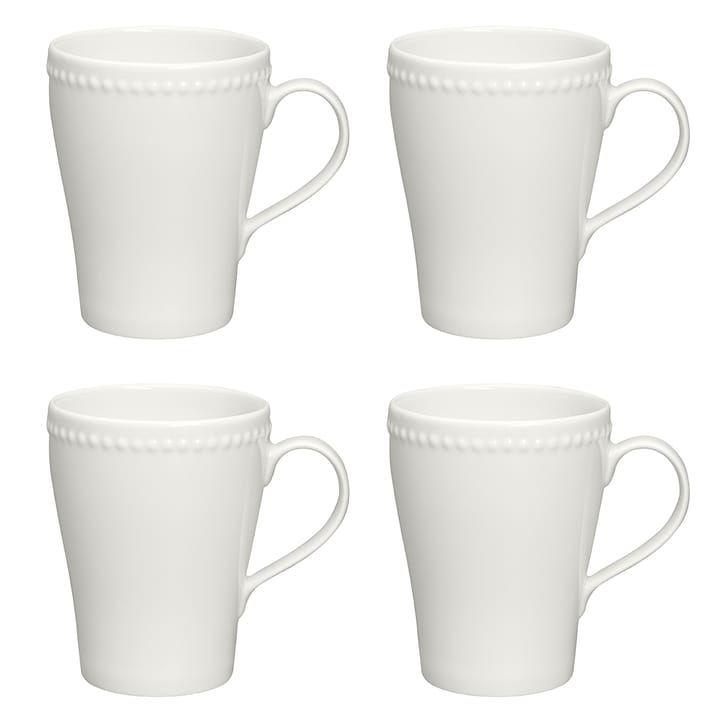 Dots mug 35 cl 4-pack - Creamy white - Scandi Living