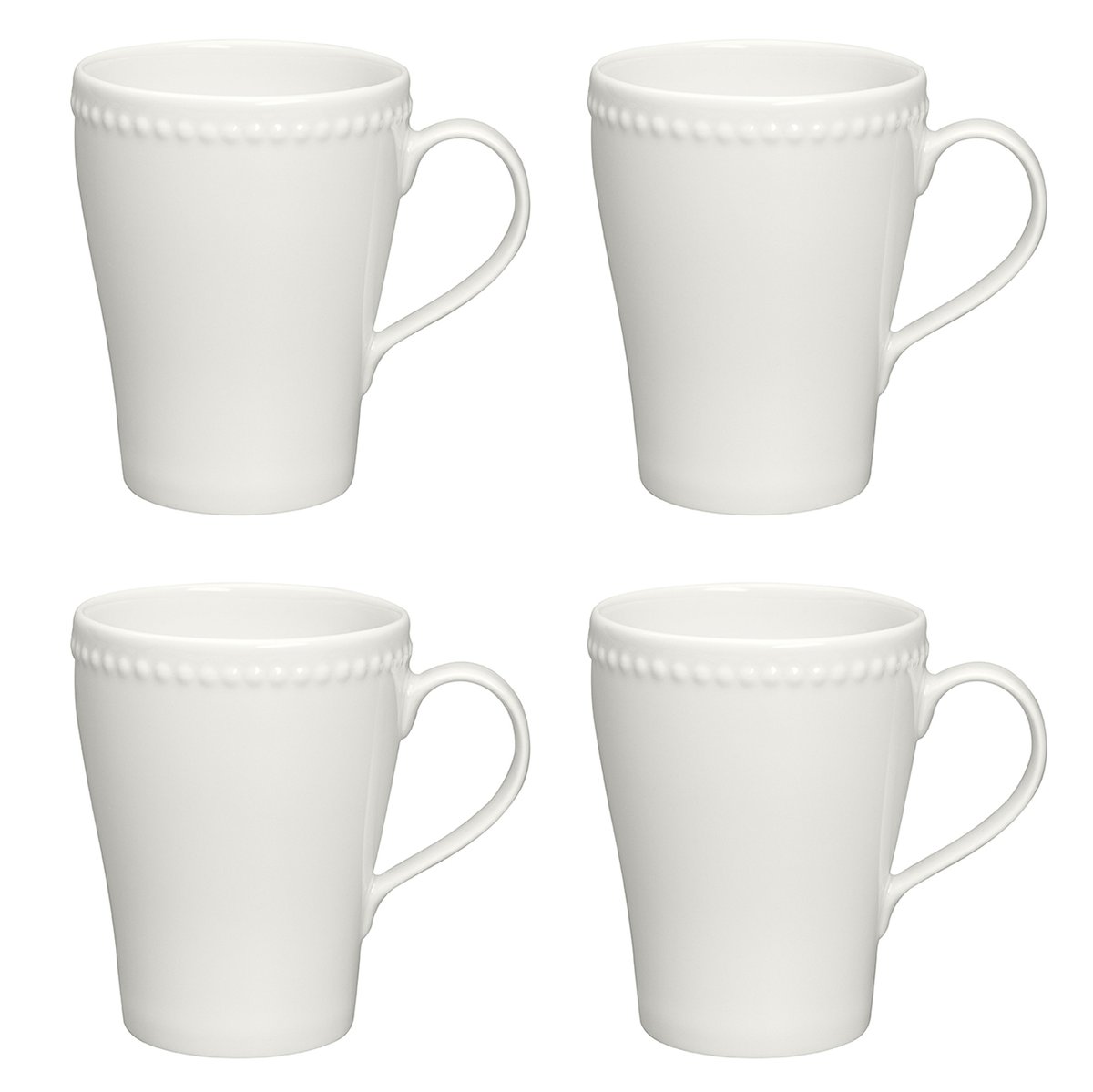 Scandi Living Dots mug 35 cl 4-pack Creamy white