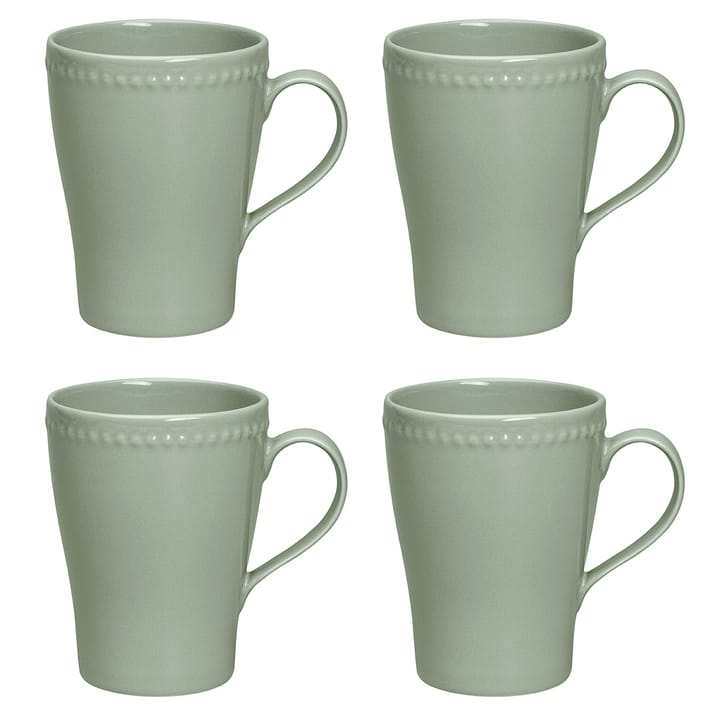Dots mug 35 cl 4-pack - green - Scandi Living