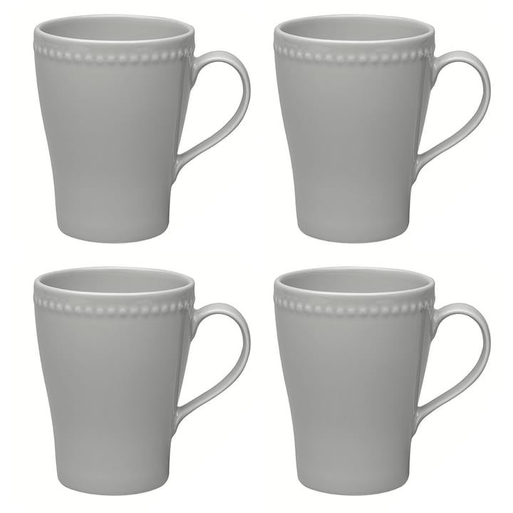Dots mug 35 cl 4-pack - grey - Scandi Living