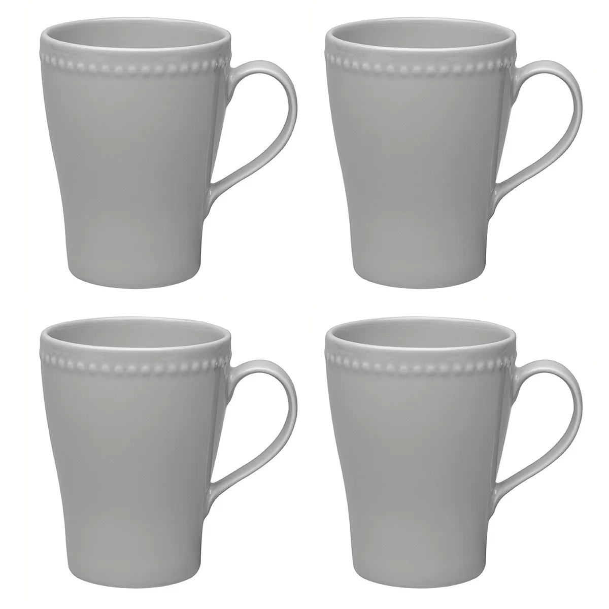 Scandi Living Dots mug 35 cl 4-pack Grey