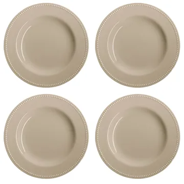 Dots plate 28 cm 4-pack - Beige - Scandi Living