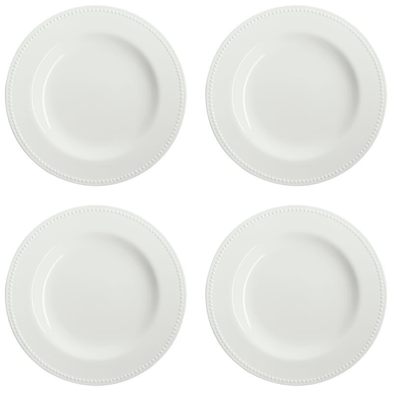 Scandi Living Dots plate 28 cm 4-pack Creamy white