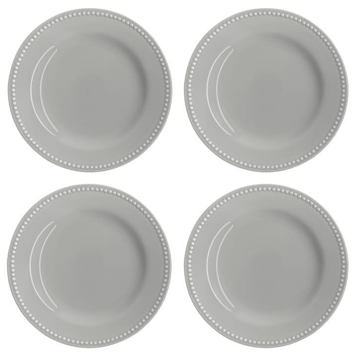 Dots small plate 22 cm 4-pack - grey - Scandi Living