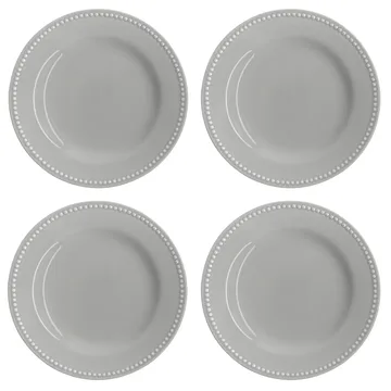 Dots small plate 22 cm 4-pack - Grey - Scandi Living