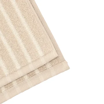 Drift bath towel 100x150 cm - Beige-white - Scandi Living