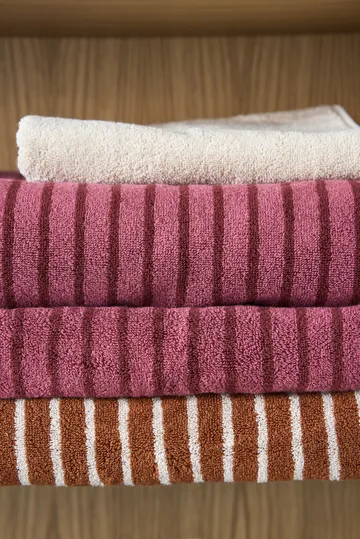Drift bath towel 100x150 cm - Brown-white - Scandi Living
