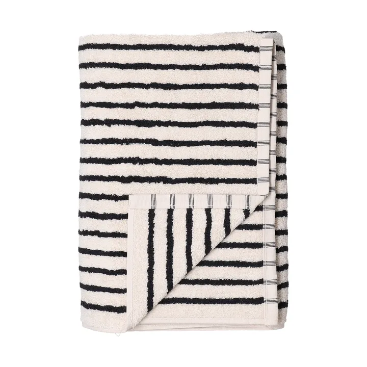 Drift bath towel 100x150 cm - White-black - Scandi Living