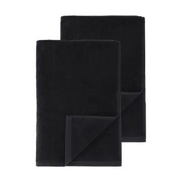Drift bath towels 100x150 cm 2-pack - Black - Scandi Living