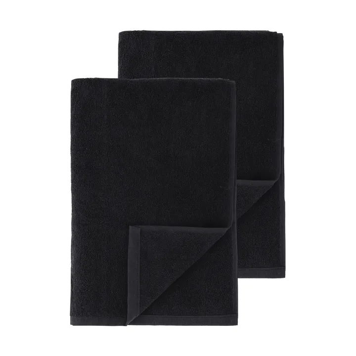 Drift bath towels 100x150 cm 2-pack - Black - Scandi Living