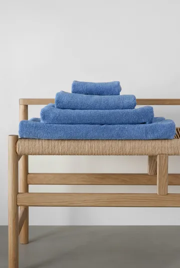 Drift bath towels 100x150 cm 2-pack - Blue - Scandi Living