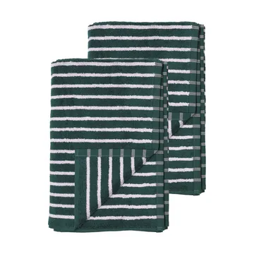 Drift bath towels 100x150 cm 2-pack - Green-purple - Scandi Living