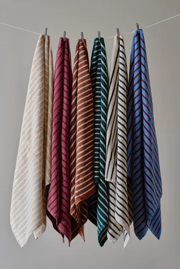 Drift bath towels 100x150 cm 2-pack - Green-purple - Scandi Living