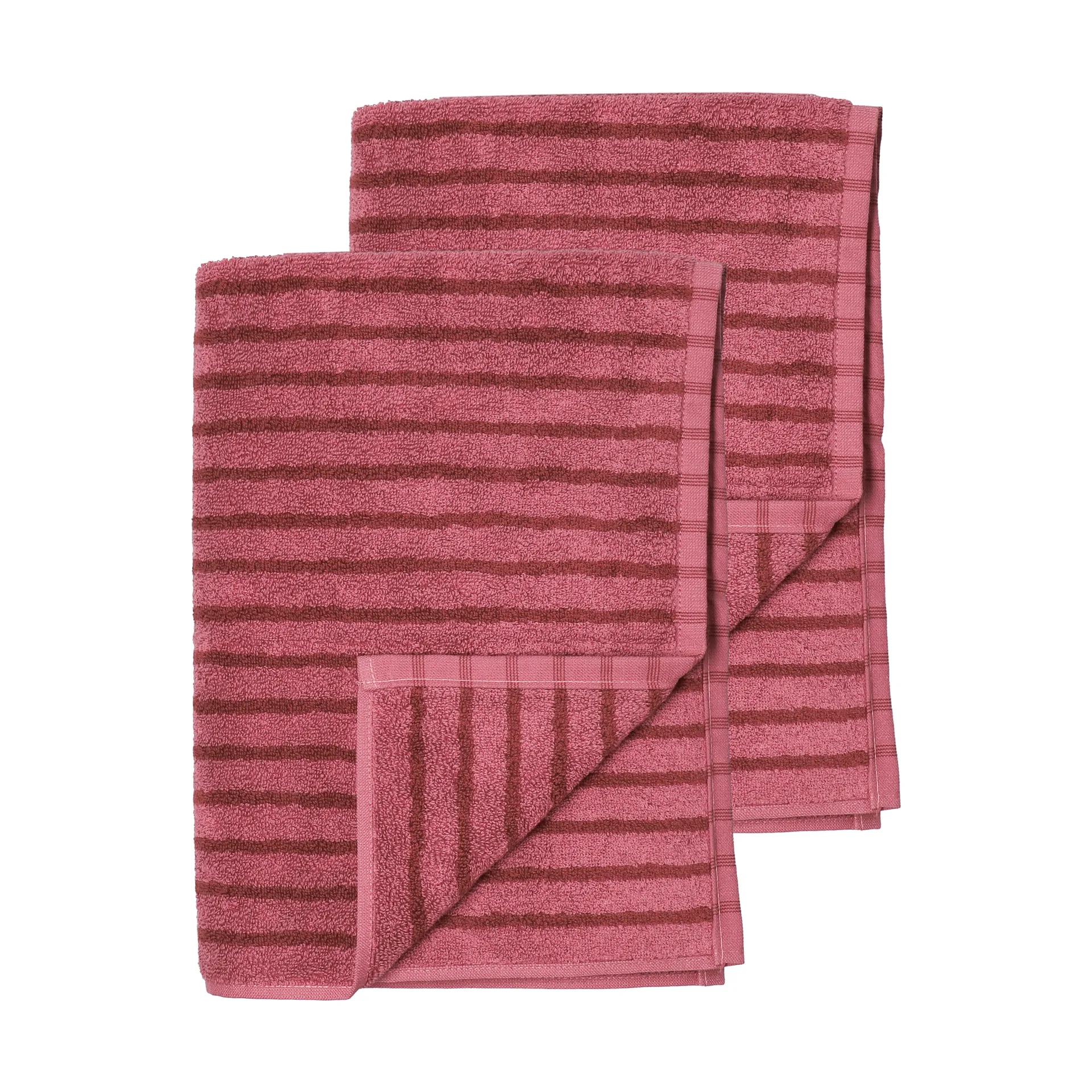 Drift bath towels 100x150 cm 2-pack - Pink-red Scandi Living