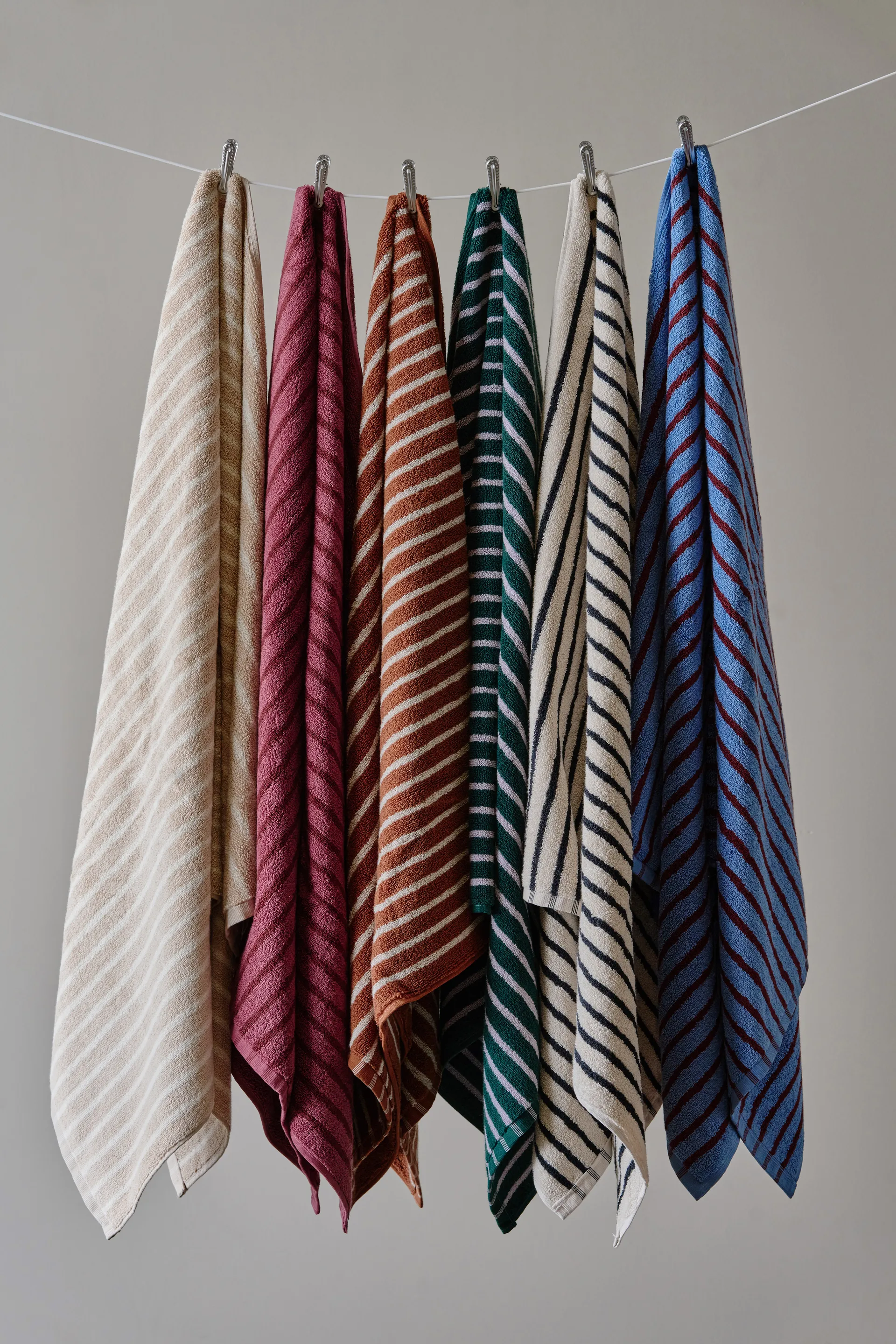 Drift bath towels 100x150 cm 2-pack - Pink-red Scandi Living