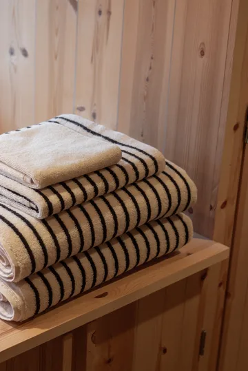 Drift bath towels 100x150 cm 2-pack - White-black - Scandi Living