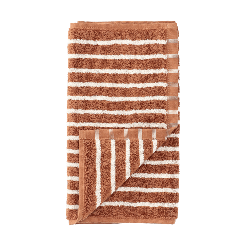 Scandi Living Drift towel 30x50 cm Brown-white