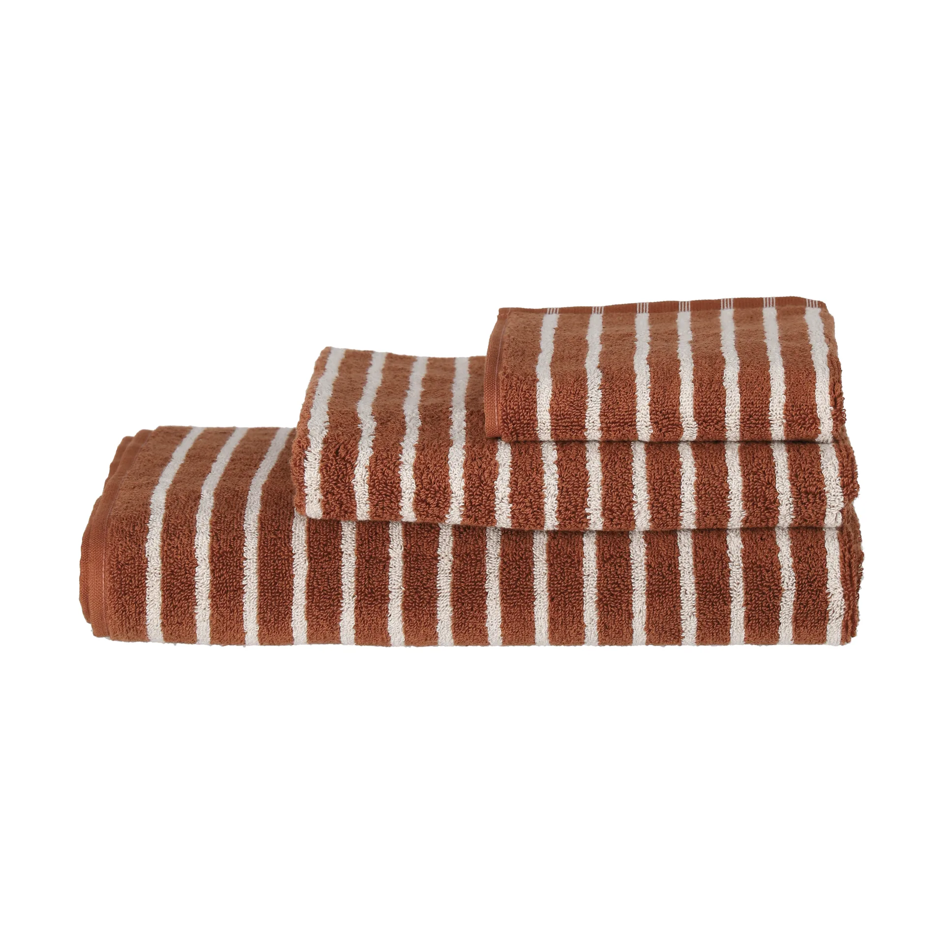 Drift towel 30x50 cm, Brown-white Scandi Living