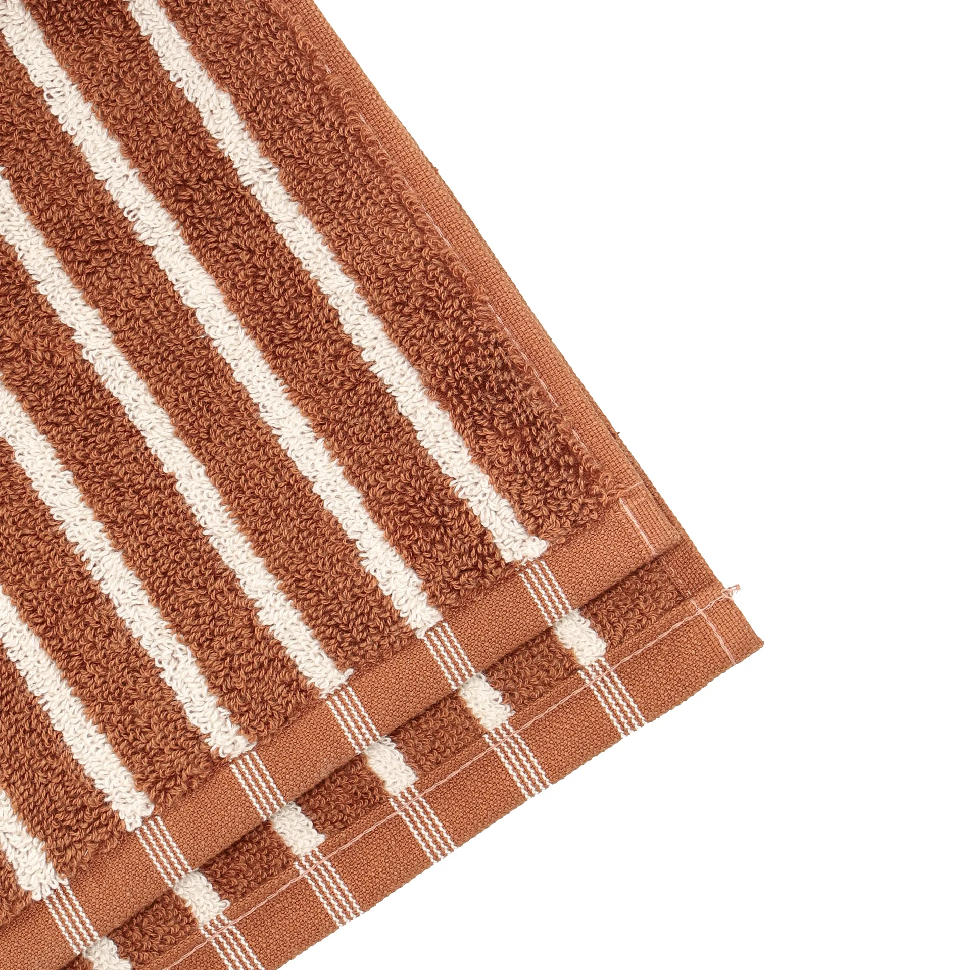 Drift towel 30x50 cm, Brown-white Scandi Living