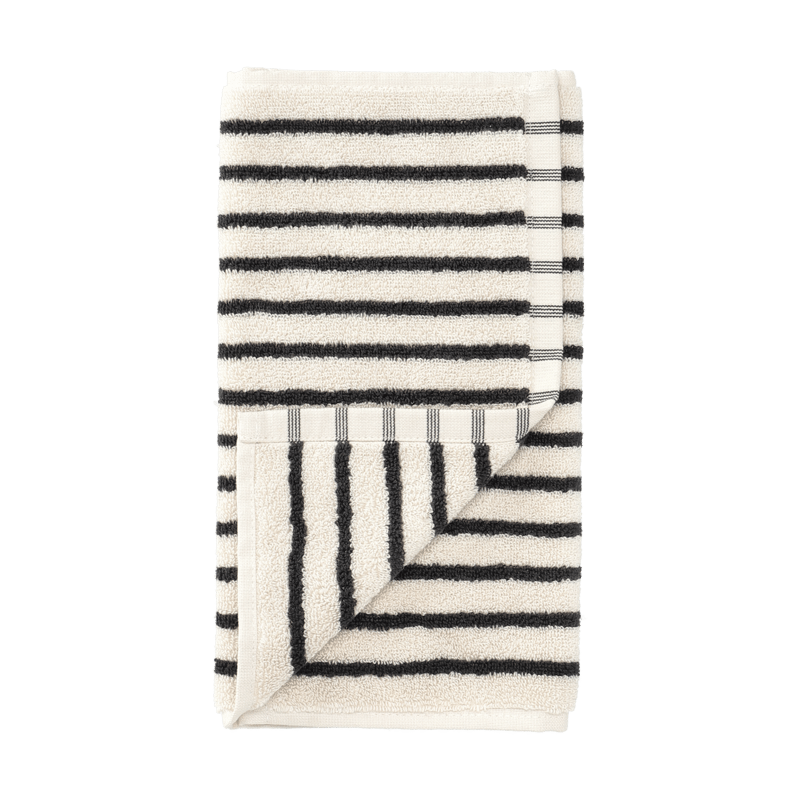 Scandi Living Drift towel 30x50 cm White-black