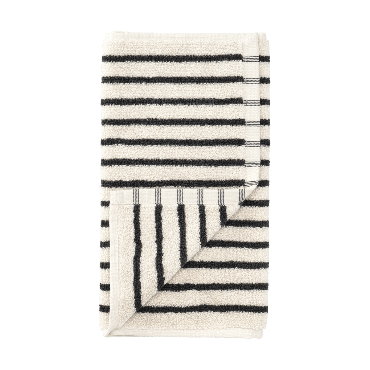 Scandi Living Drift towel 30x50 cm White-black