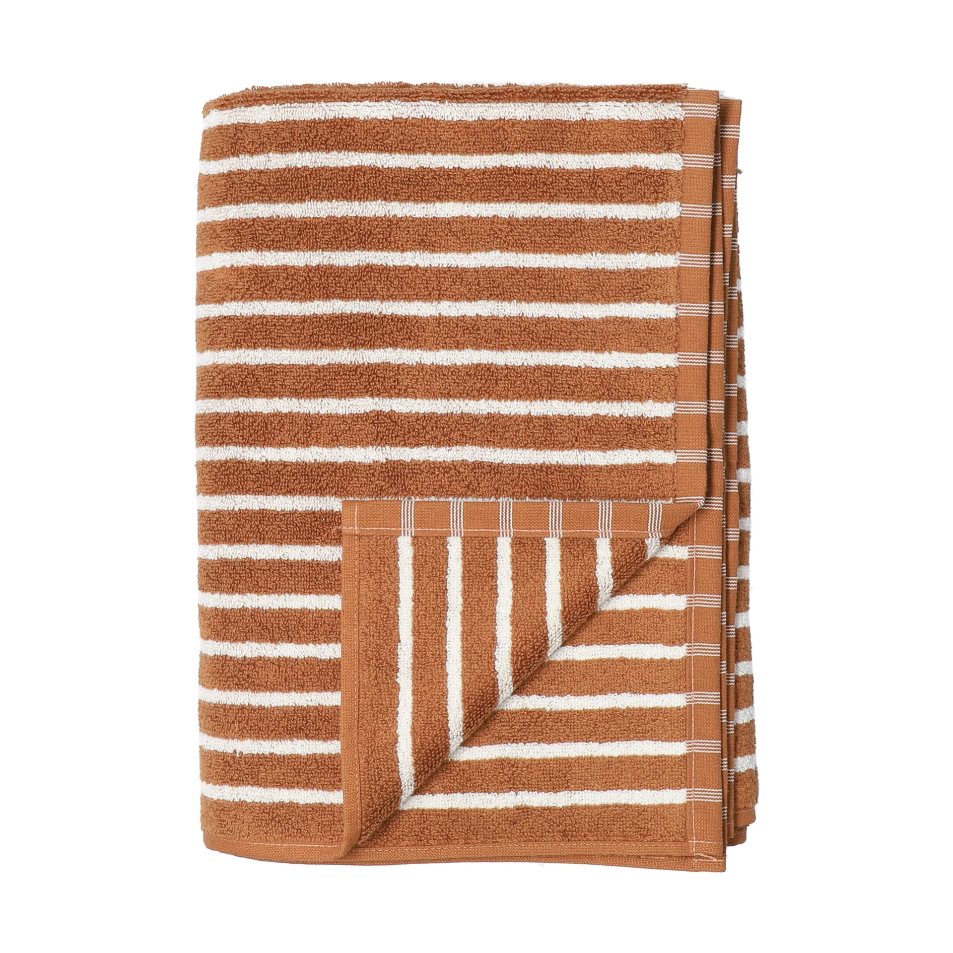 Drift towel 50x70 cm, Brown-white Scandi Living
