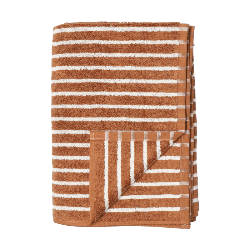 Scandi Living Drift towel 50x70 cm Brown-white