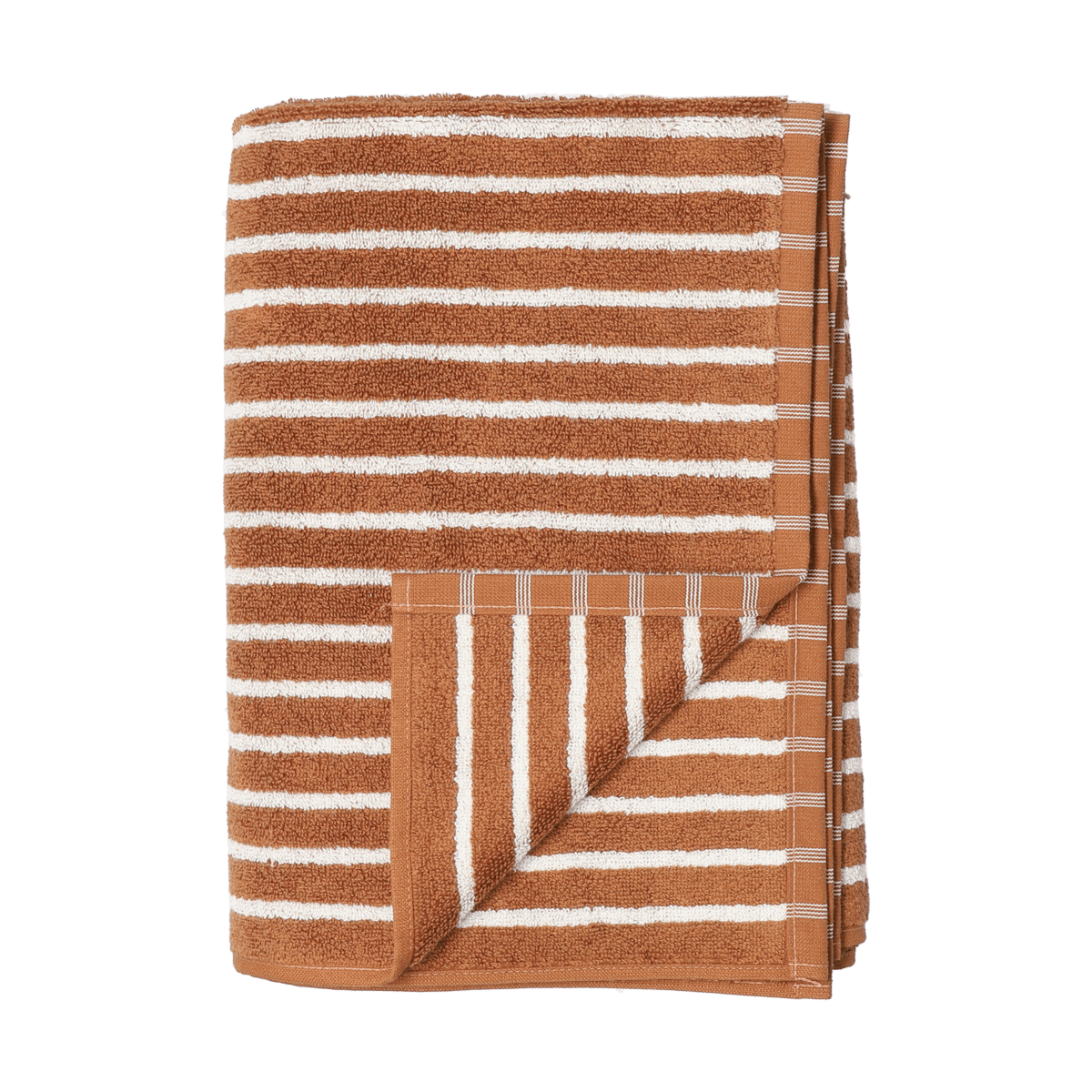 Scandi Living Drift towel 50x70 cm Brown-white