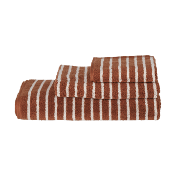 Drift towel 50x70 cm - Brown-white - Scandi Living