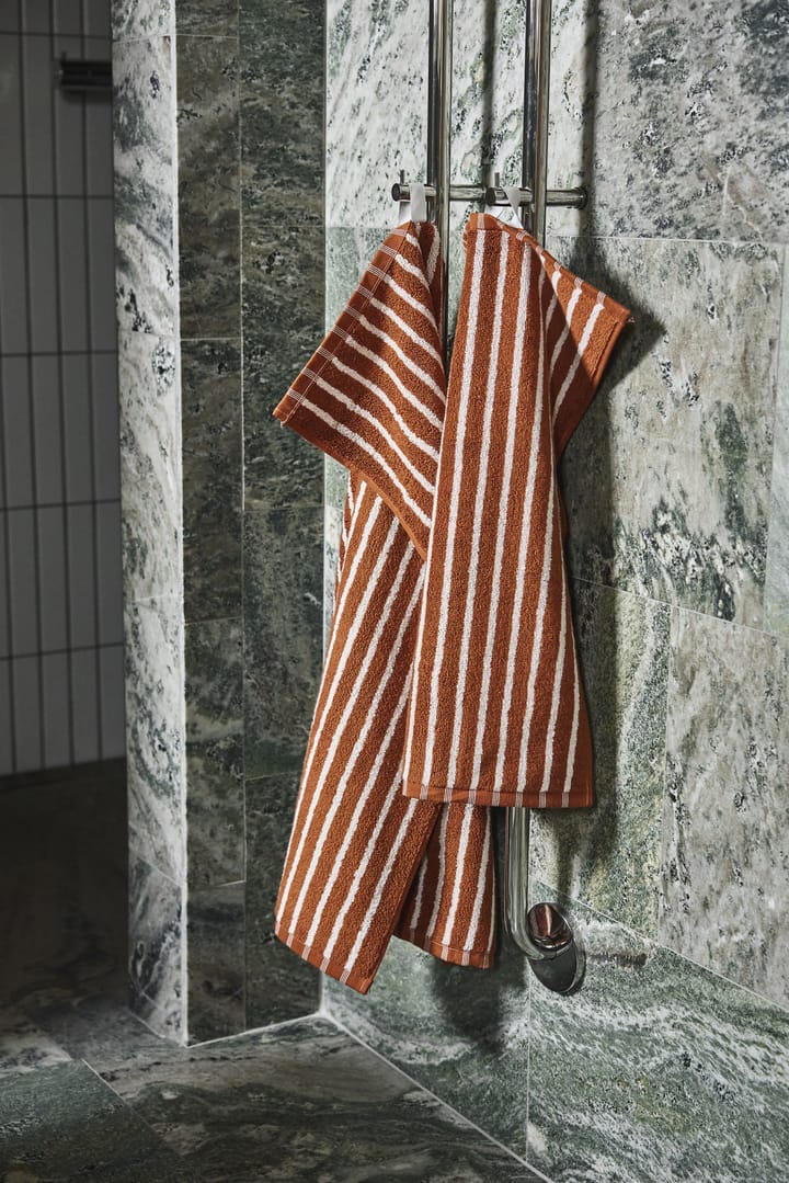 Drift towel 50x70 cm, Brown-white Scandi Living