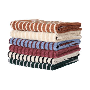 Drift towel 50x70 cm - Brown-white - Scandi Living