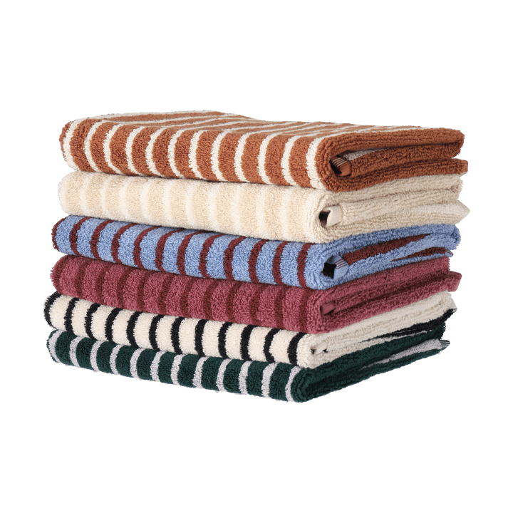 Drift towel 50x70 cm, Brown-white Scandi Living