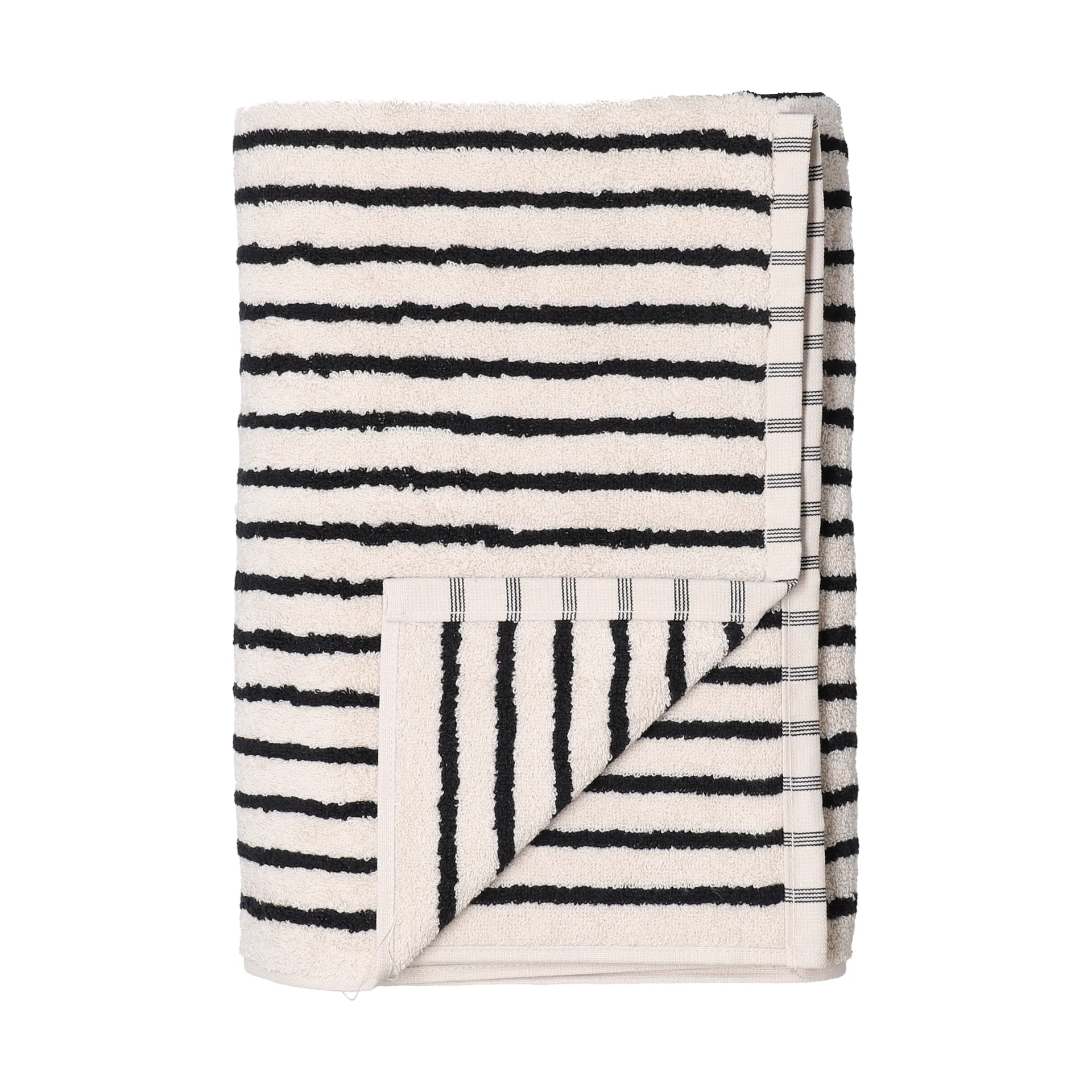 Drift towel 50x70 cm, White-black Scandi Living
