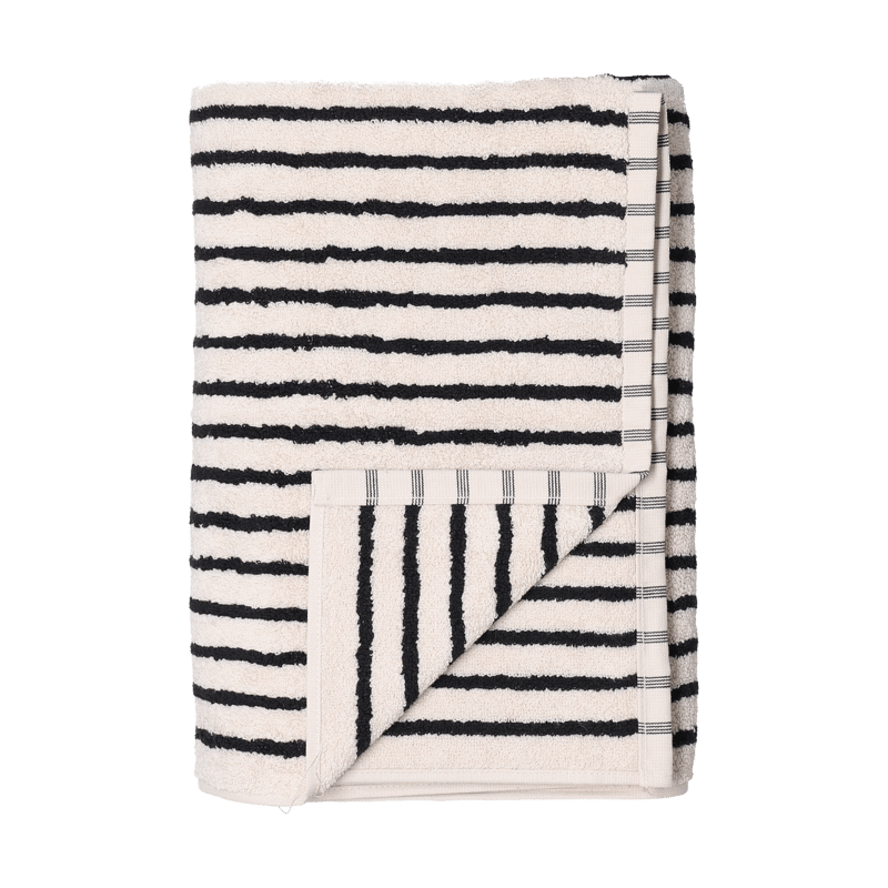 Scandi Living Drift towel 50x70 cm White-black