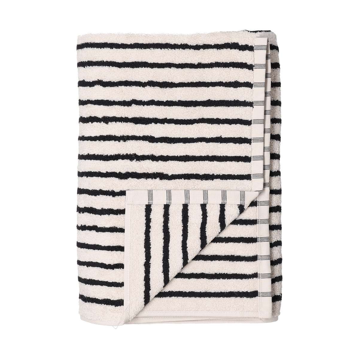 Scandi Living Drift towel 50x70 cm White-black