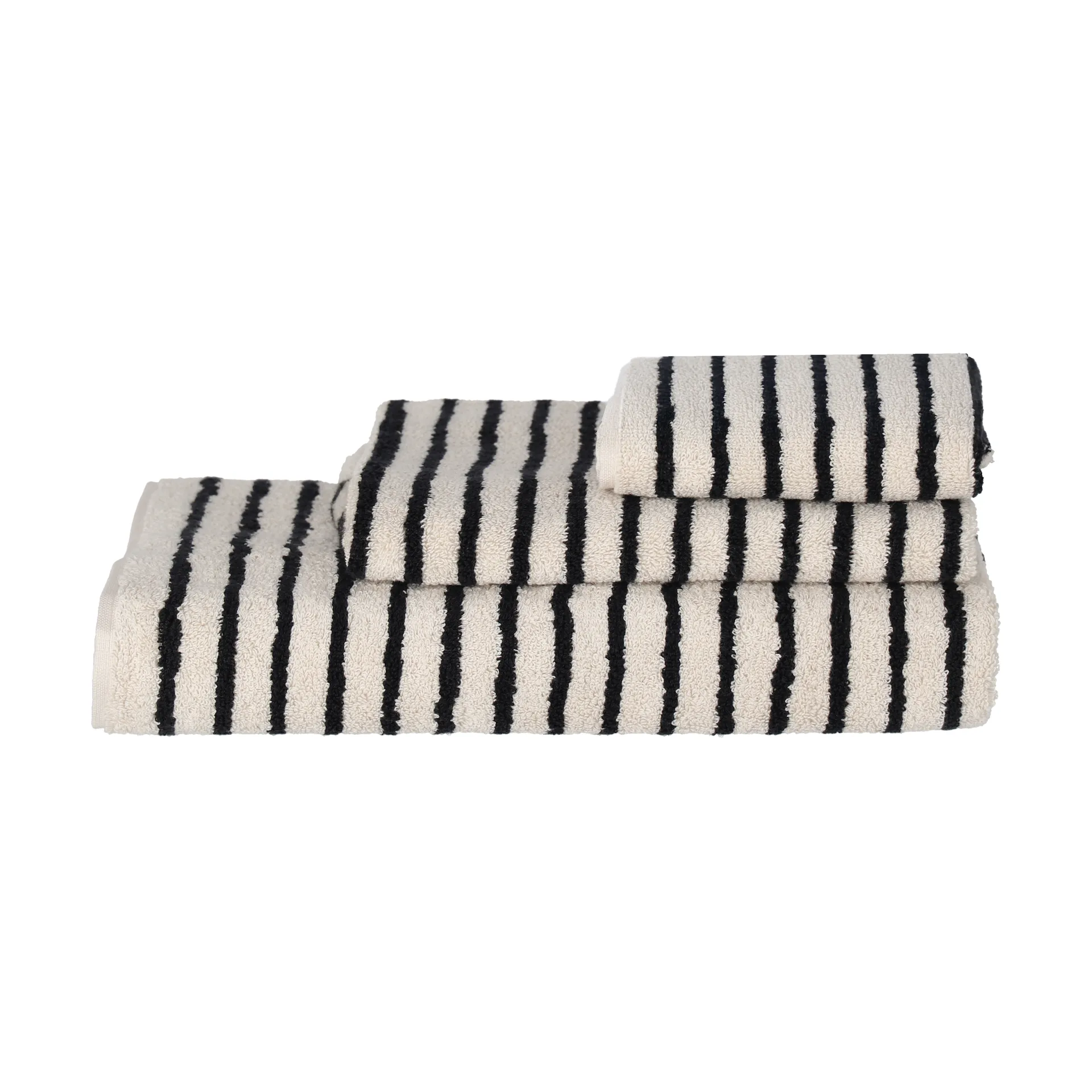 Drift towel 50x70 cm, White-black Scandi Living
