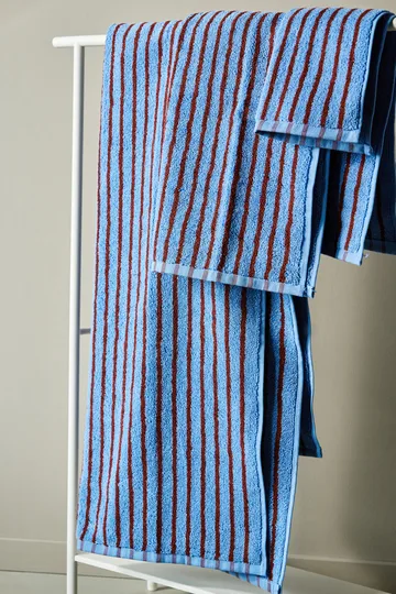 Drift towel set 4 pieces - Blue-red - undefined - Scandi Living