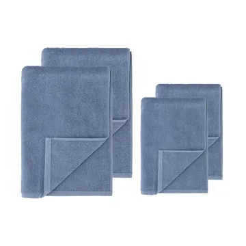 Drift towel set 4 pieces - Blue - Scandi Living