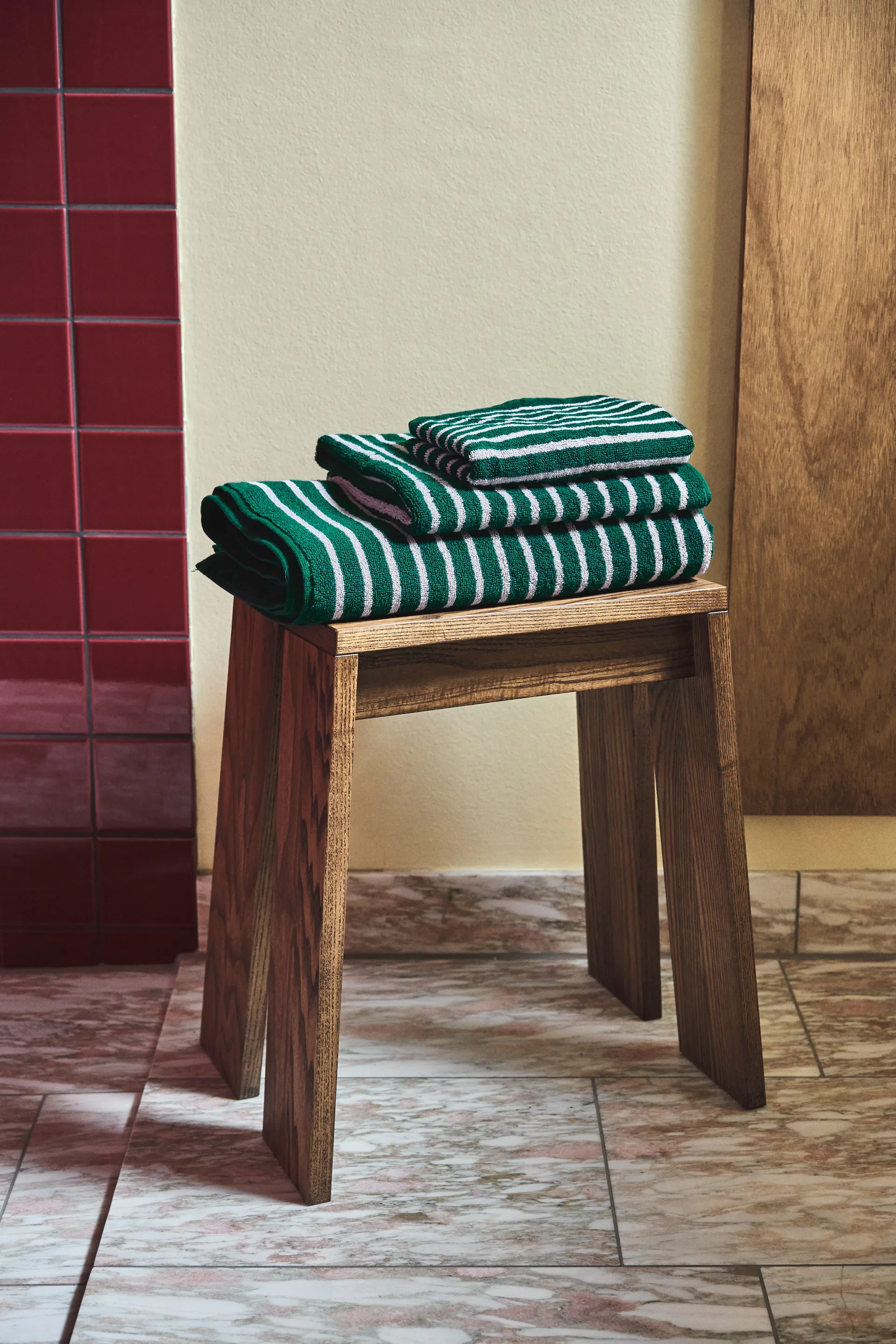 Drift towel set 4 pieces - Green-purple,  Scandi Living