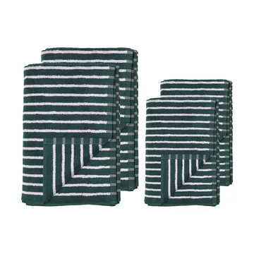 Drift towel set 4 pieces - Green-purple - undefined - Scandi Living