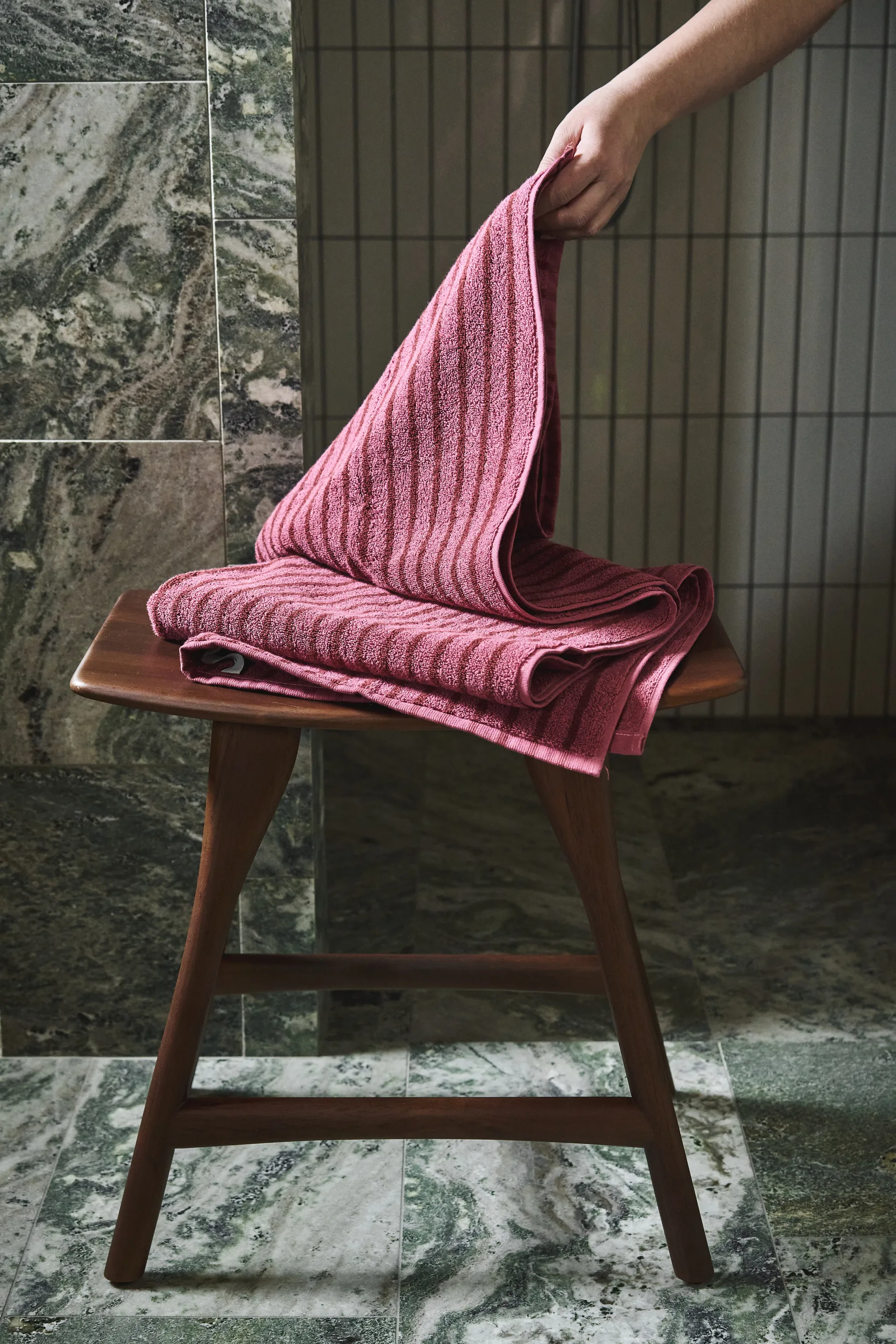 Drift towel set 4 pieces - Pink-red,  Scandi Living