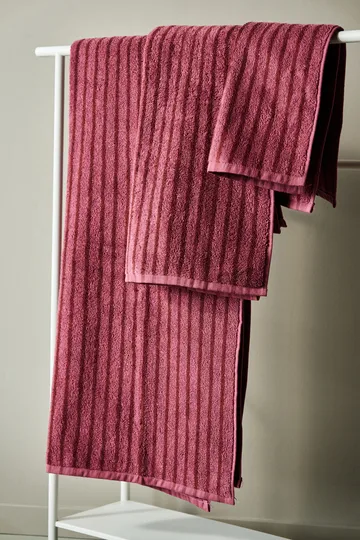 Drift towel set 4 pieces - Pink-red - undefined - Scandi Living